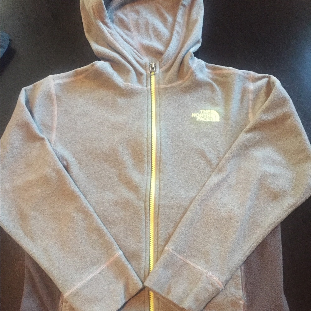 Boys North Face lightweight fleece zip up 10/12